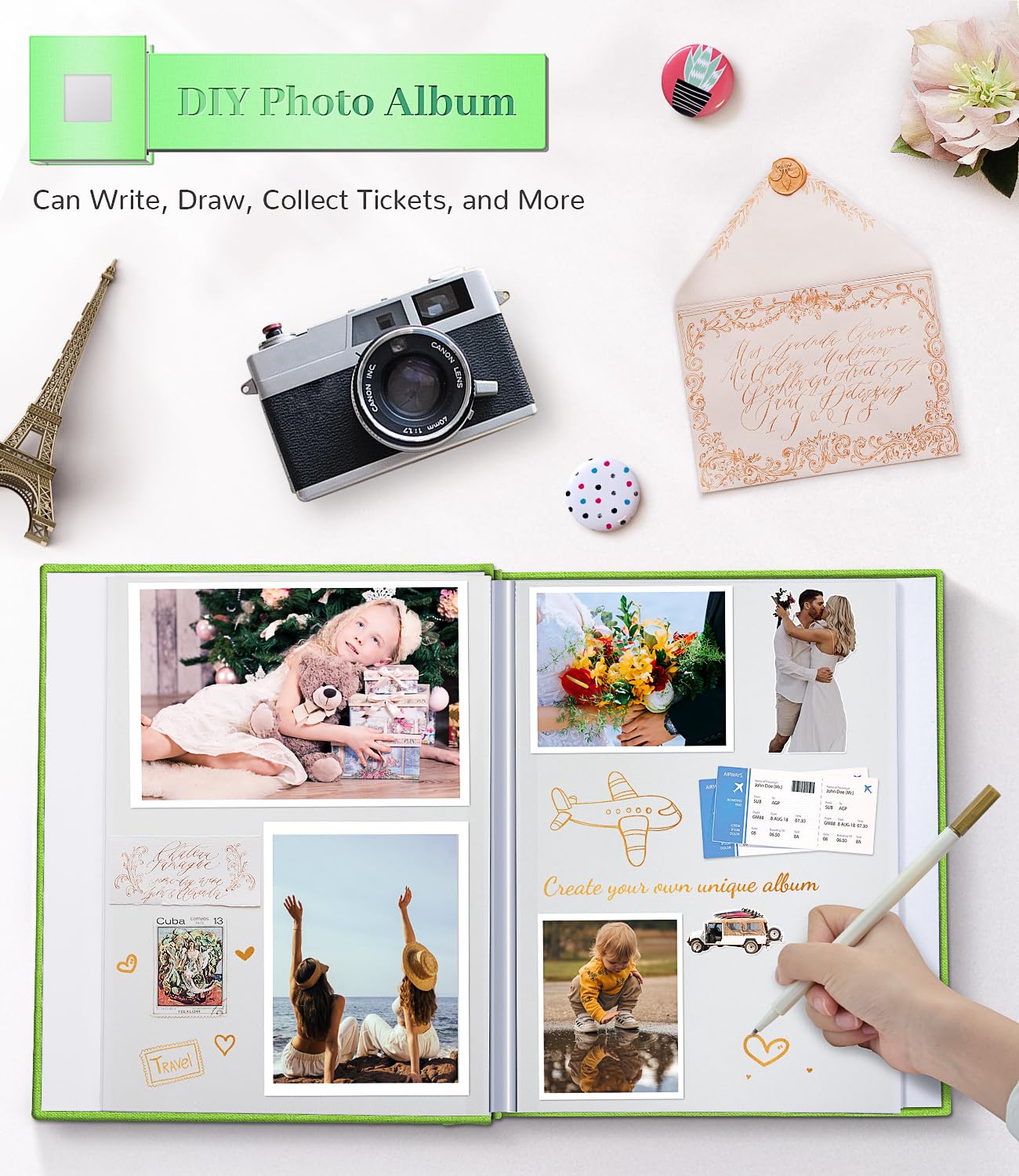 Artfeel photo album size fit for 3x5 to 8x10 prints