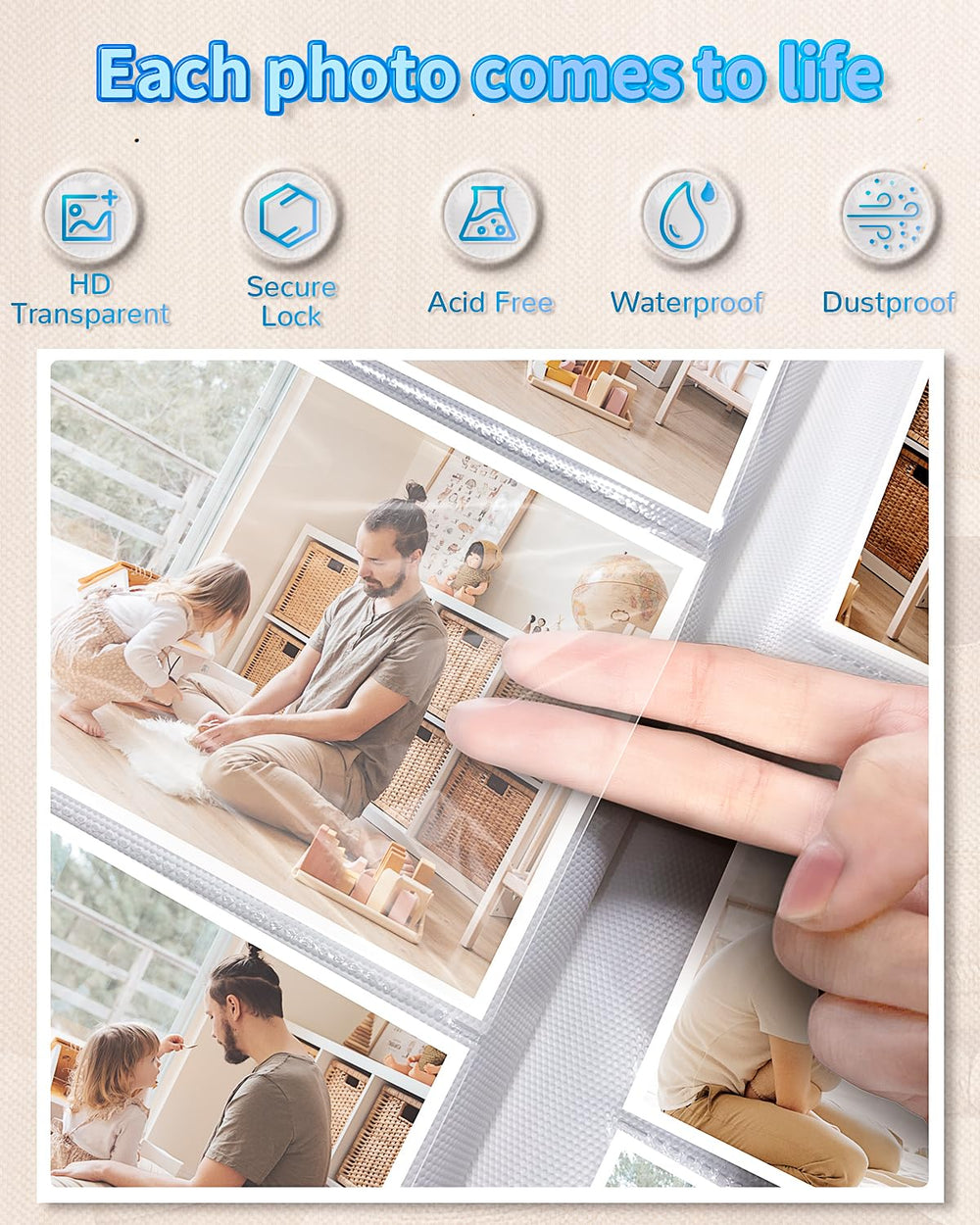 Artfeel white acid-free pages protect photos and preserve memories