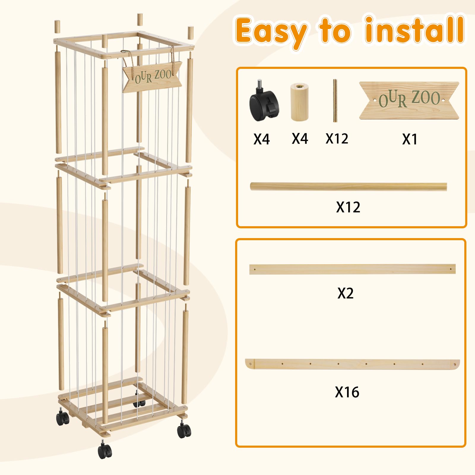 Artgeeker sturdy pine wood construction and steel screws ensure lasting durability.