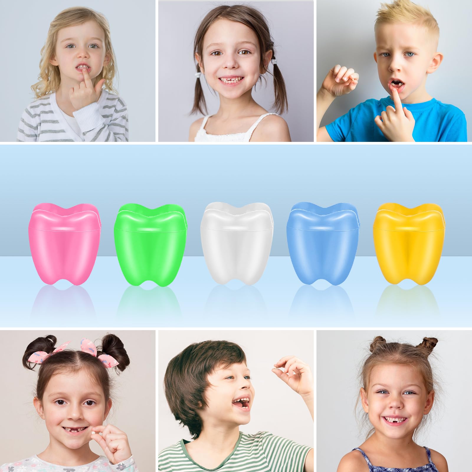 ARTIBETTER keepsake display; neatly arranged storage for baby teeth memories.