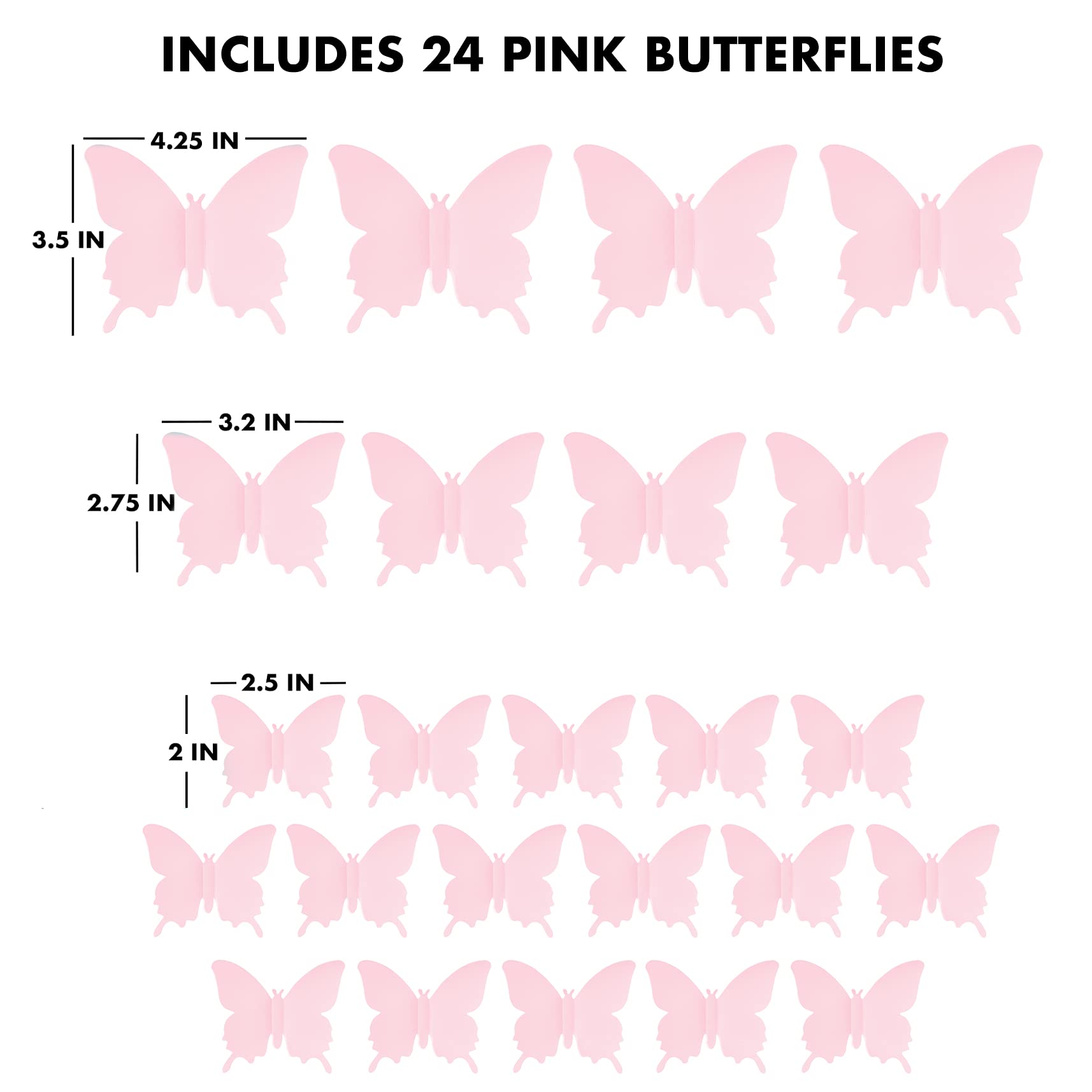 Artivo pastel aesthetic butterflies, Danish style, waterproof and easy to apply.