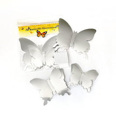 Artivo silver butterfly wall decal small butterflies create delicate shimmer in cozy spaces.