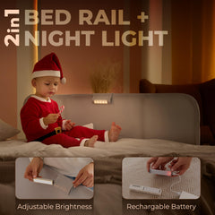 Arttona universal-fit bed rail adapts to full, queen, and twin beds.