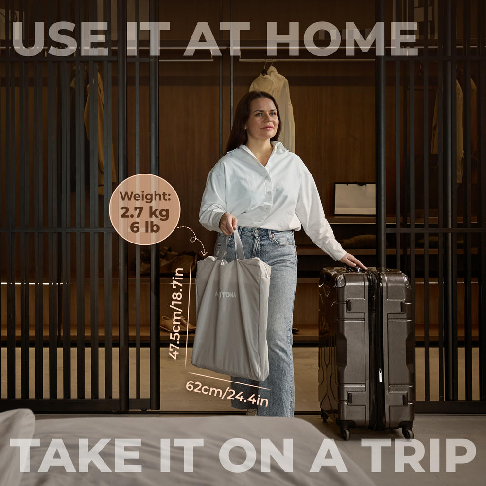 Arttona portable bed rail is travel-ready for on-the-go families.