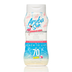 ARUBA SUN Kids SPF 70 bottle front showing reef-safe protection for family days outdoors