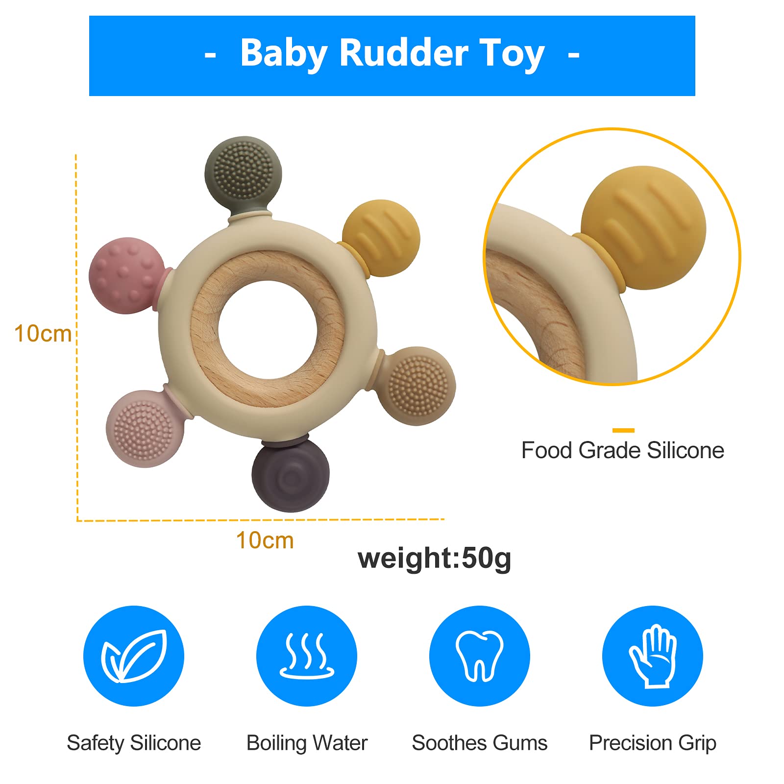 Arudyo gift-ready teether packaging suitable for baby gifts.