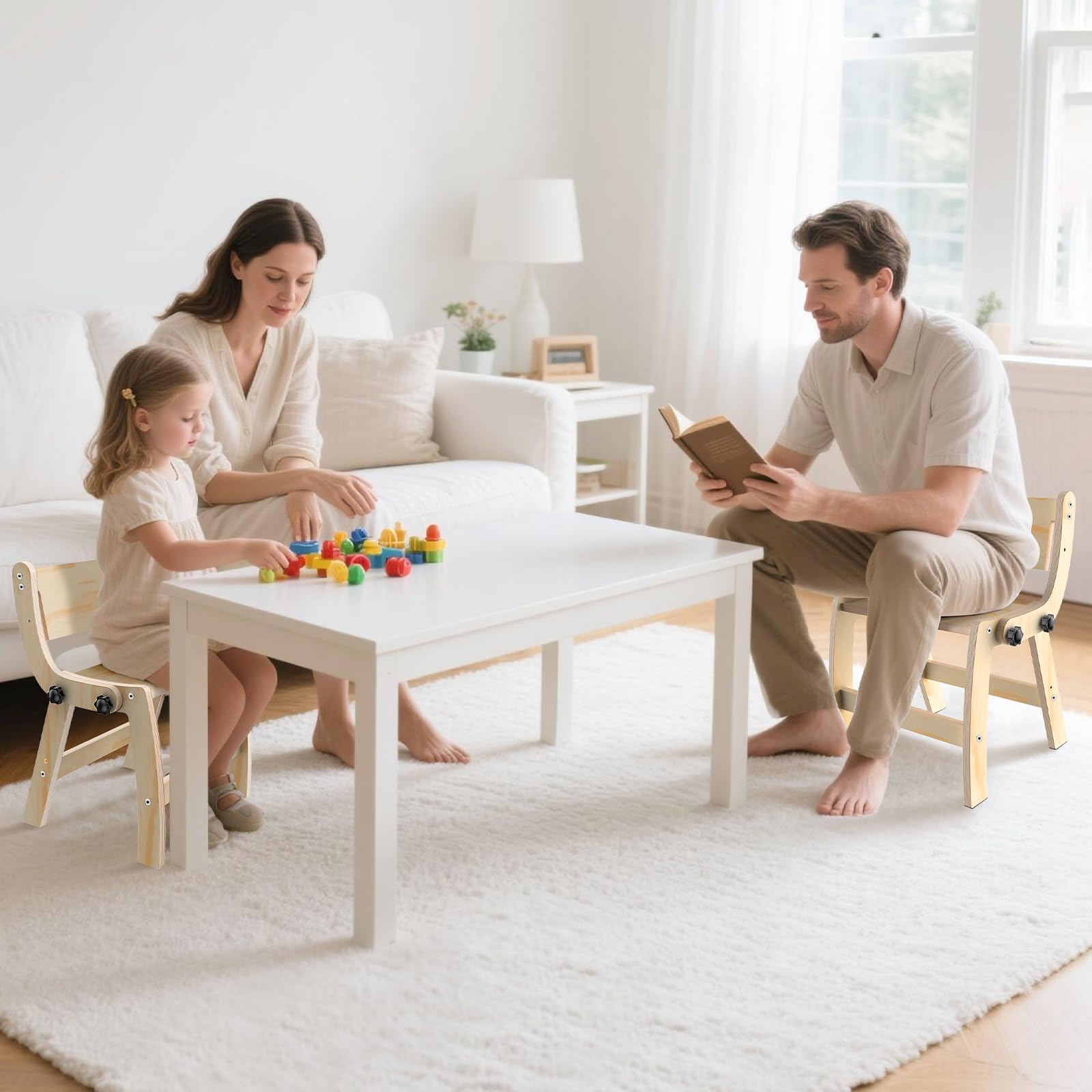 Arwion wooden step stool with non-slip base and grip pads for safe climbing.