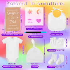 AryiHitt baby bibs and fabric markers kit for colorful customization