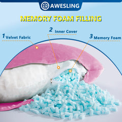 AS AWESLING 60-inch purple velvet cover emphasizes plush comfort and subtle contouring