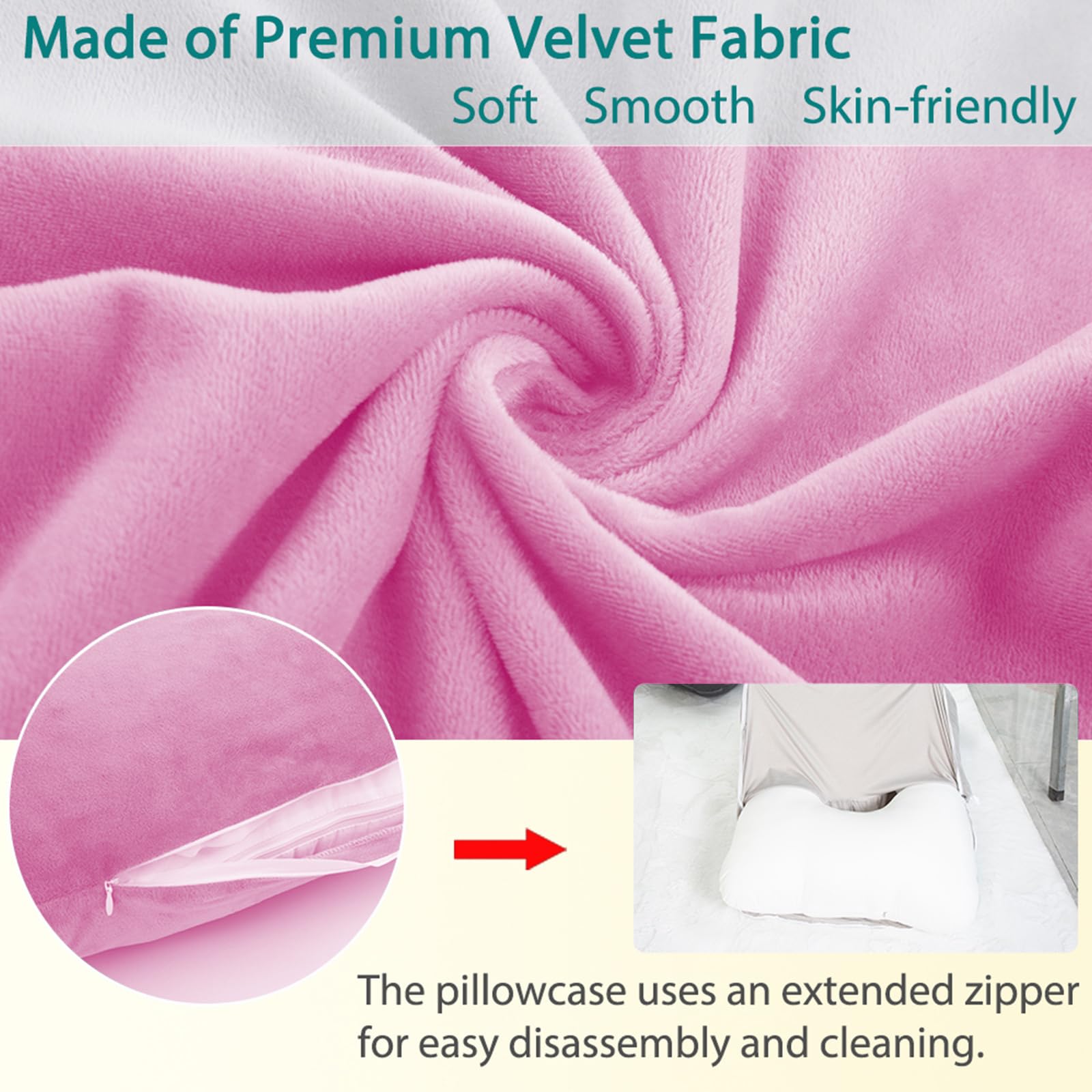 AS AWESLING maternity pillow in use demonstrates full-body support for sleep comfort