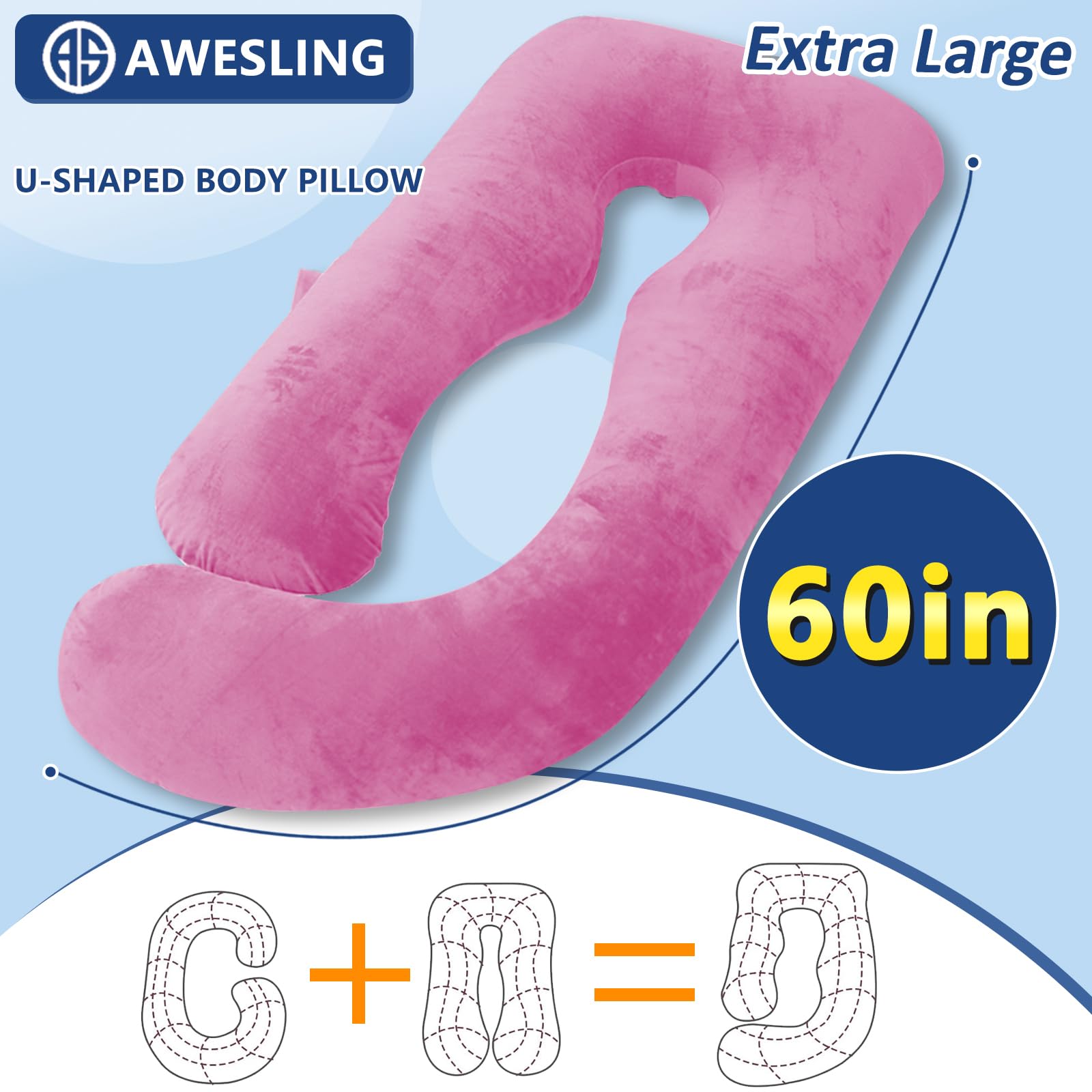 AS AWESLING shredded memory foam close-up shows breathable, resilient fill