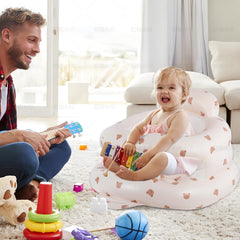 Asamoom baby seat built-in pump for quick setup and playtime.