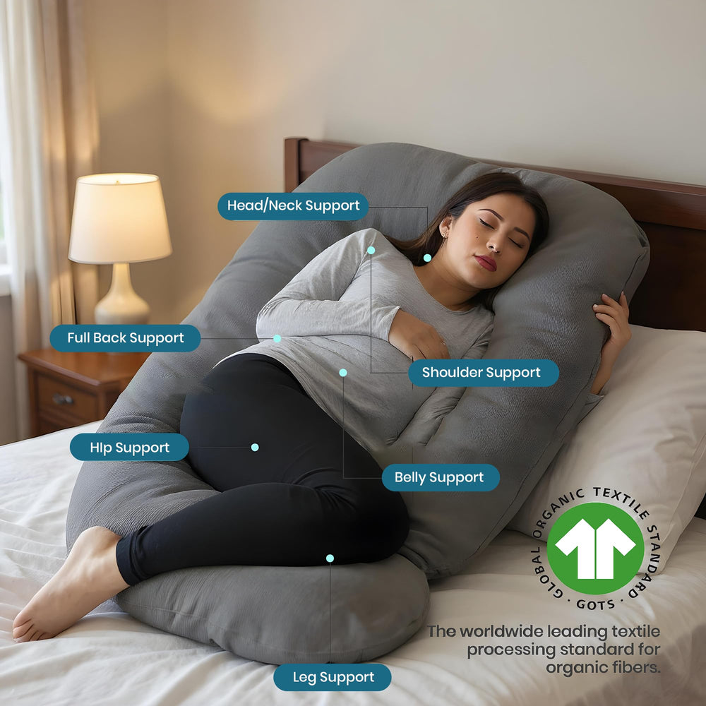 ASC Amour G durable stitching highlights long-lasting maternity pillow performance.