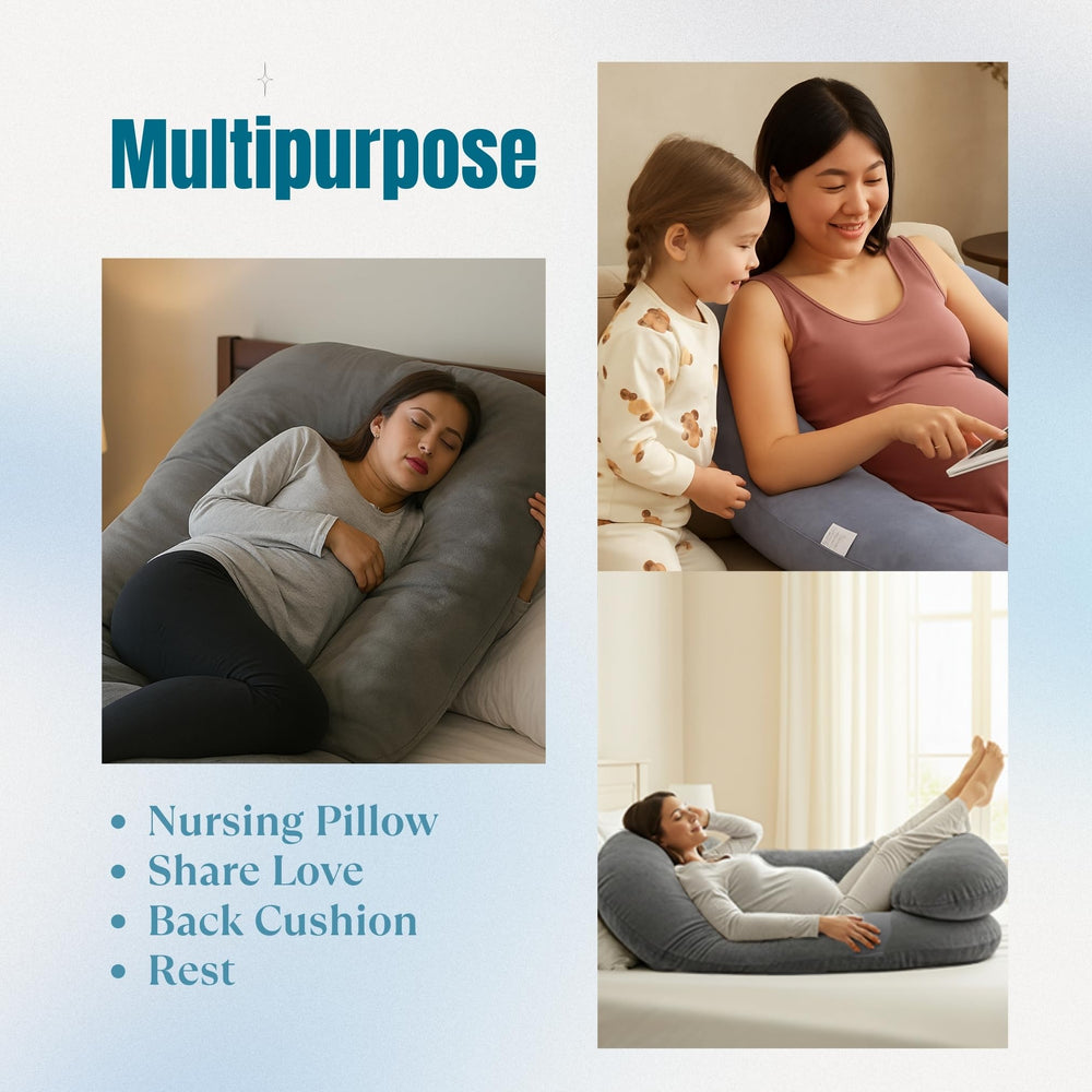 ASC Amour G pillow demonstrates nursing and postpartum versatility for comfort.