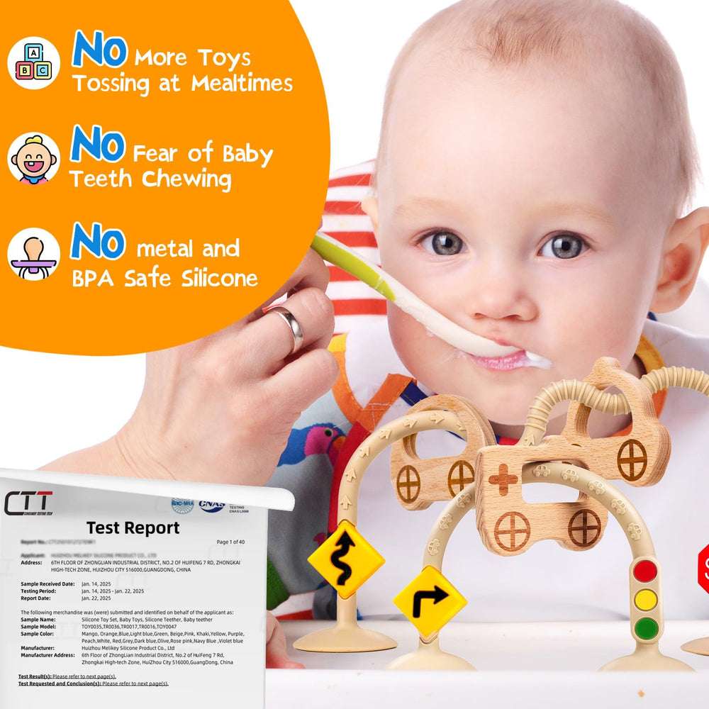 Ascnduup baby-safe silicone chew soothes teething.