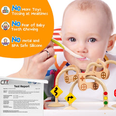 Ascnduup baby-safe silicone chew soothes teething.
