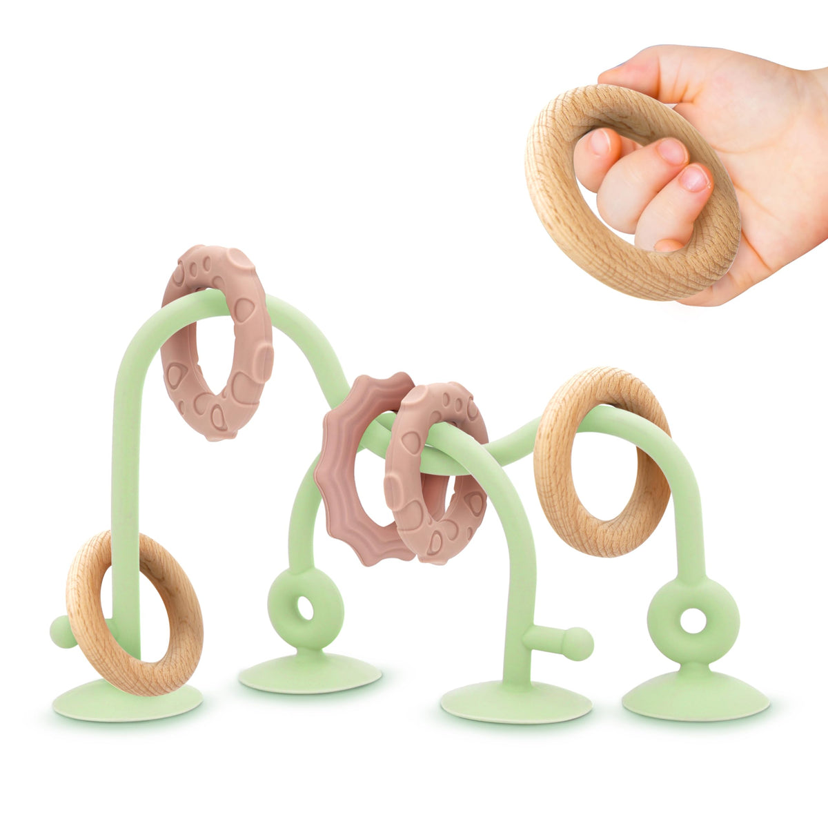 Ascnduup mint fresh suction cup toy for bath time exploration and secure grip.