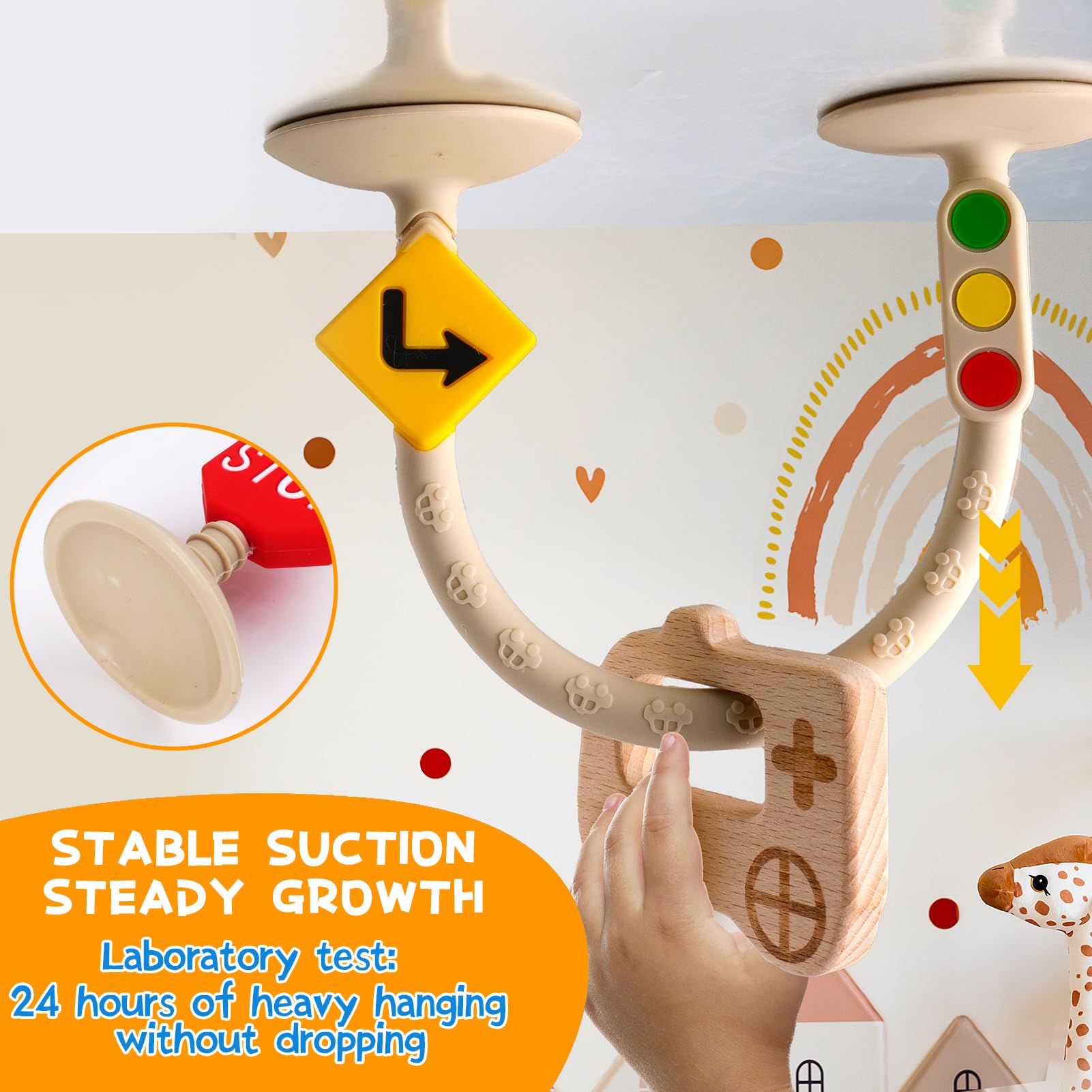 Ascnduup traffic-signs sensory play for motor skill exploration.