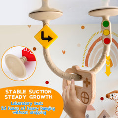 Ascnduup traffic-signs sensory play for motor skill exploration.