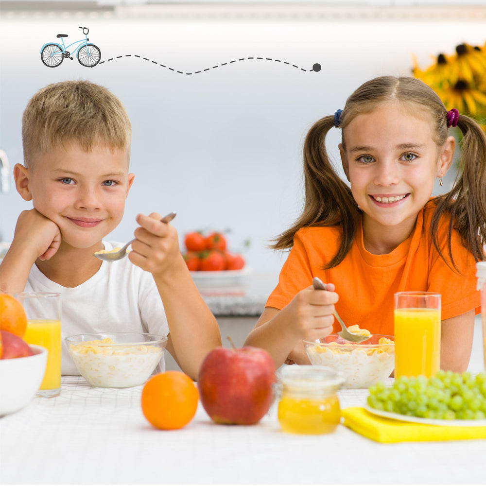 Asher and Olivia safety features with smooth edges and rounded tines for gentle eating