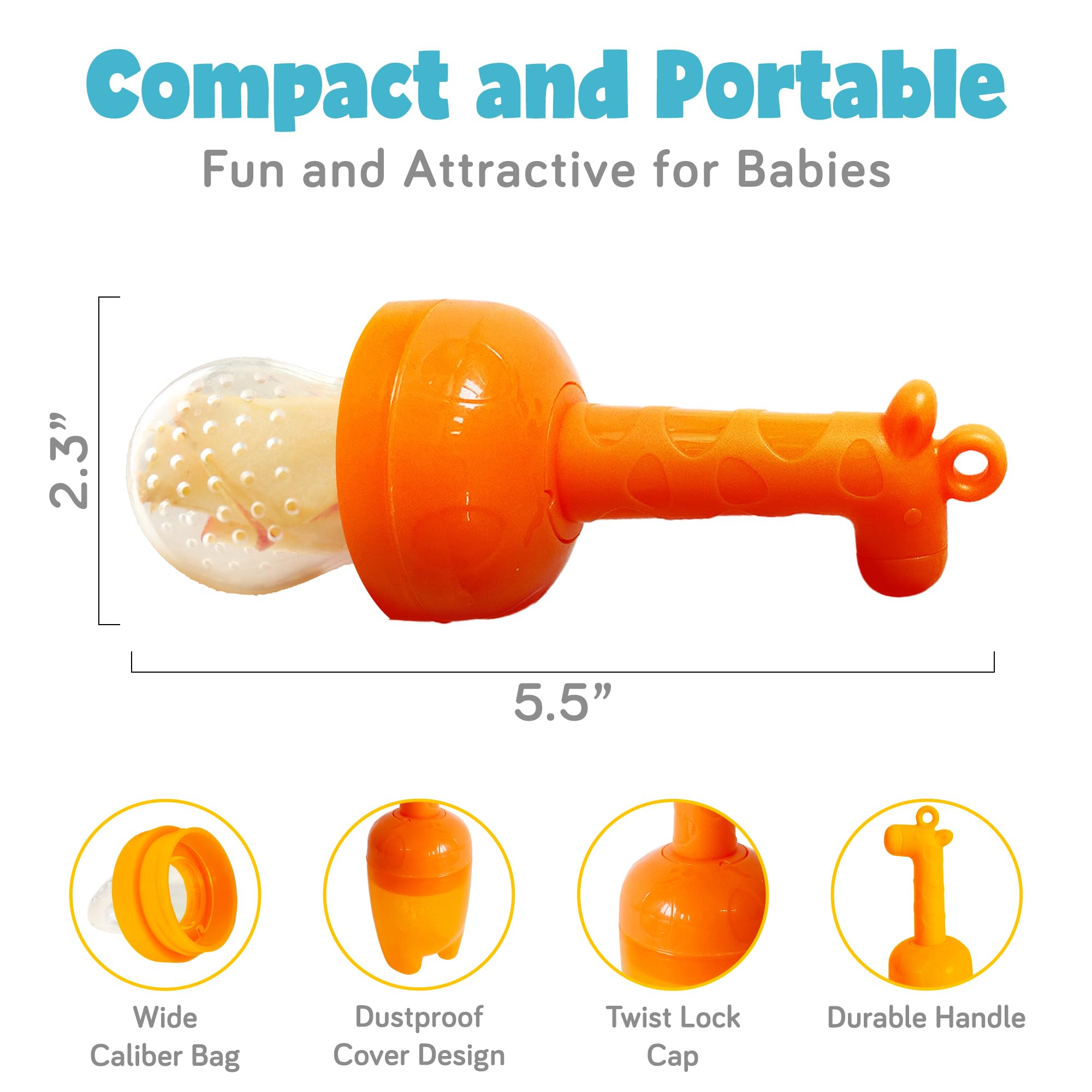 Ashtonbee Baby Fruit Feeder frozen-milk use encourages texture exploration.