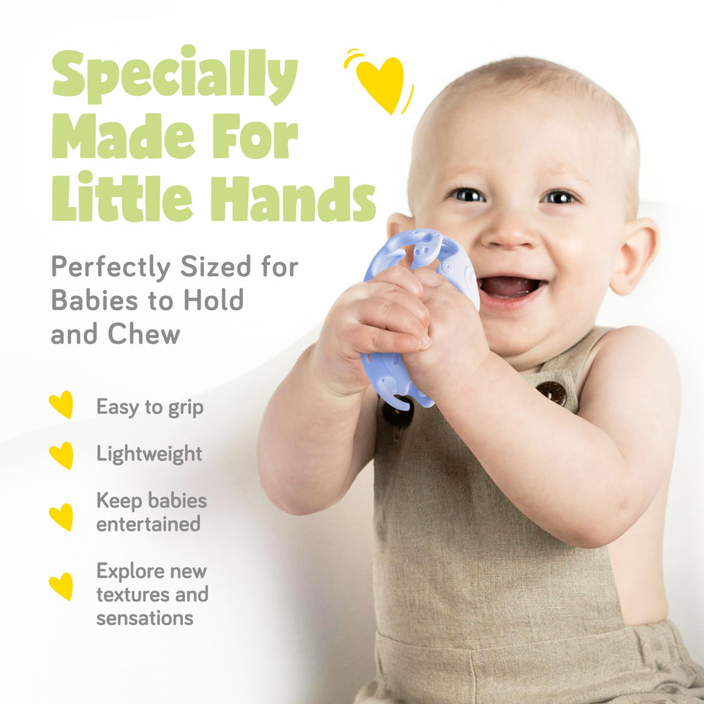 Ashtonbee dinosaur teething toy baby-friendly design for safe exploration