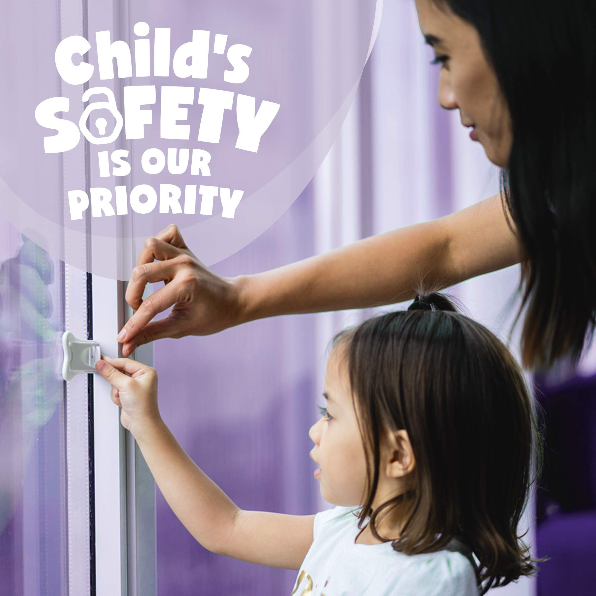 Ashtonbee white finish locks blend with interiors while enhancing safety.