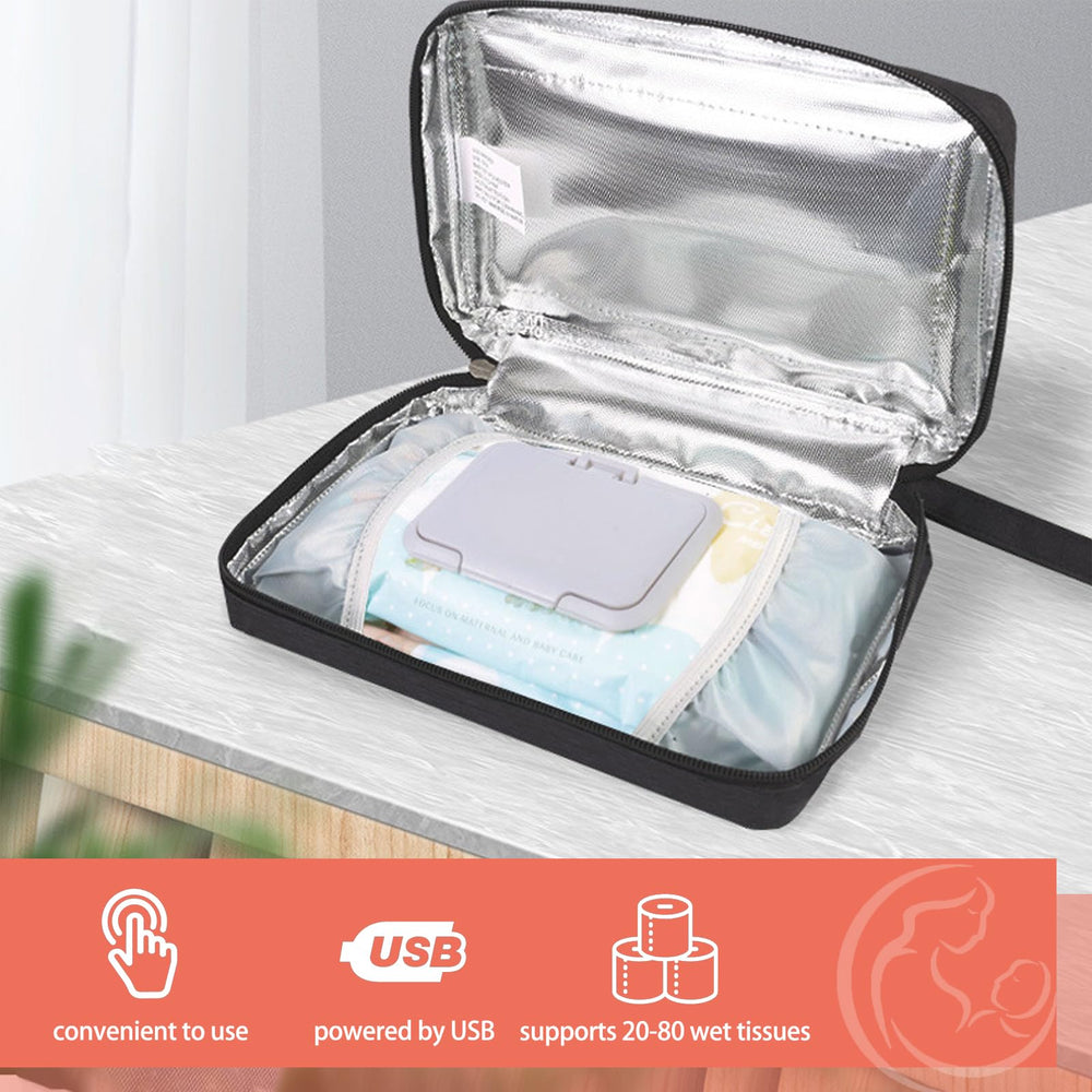 Asixxsix USB Baby Wipe Warmer 30–60°C range offers tailored comfort.