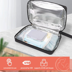 Asixxsix USB Baby Wipe Warmer 30–60°C range offers tailored comfort.