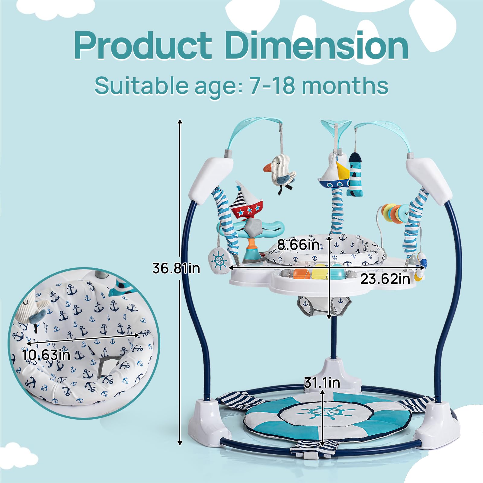 AskCat adjustable height lets the seat grow with your baby