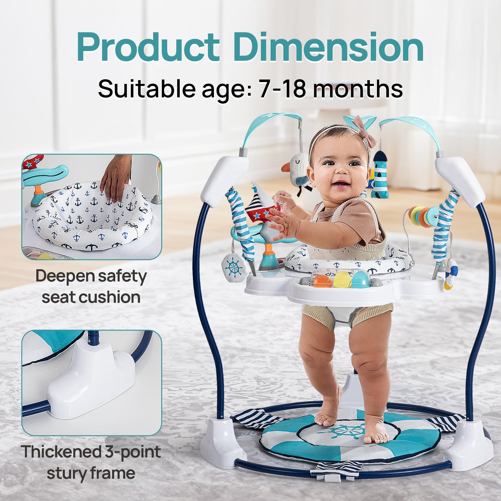 AskCat stable base keeps baby safe during active jumping