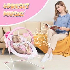 AskCat Baby Bouncer safety belt keeps tiny sitter secure during play.