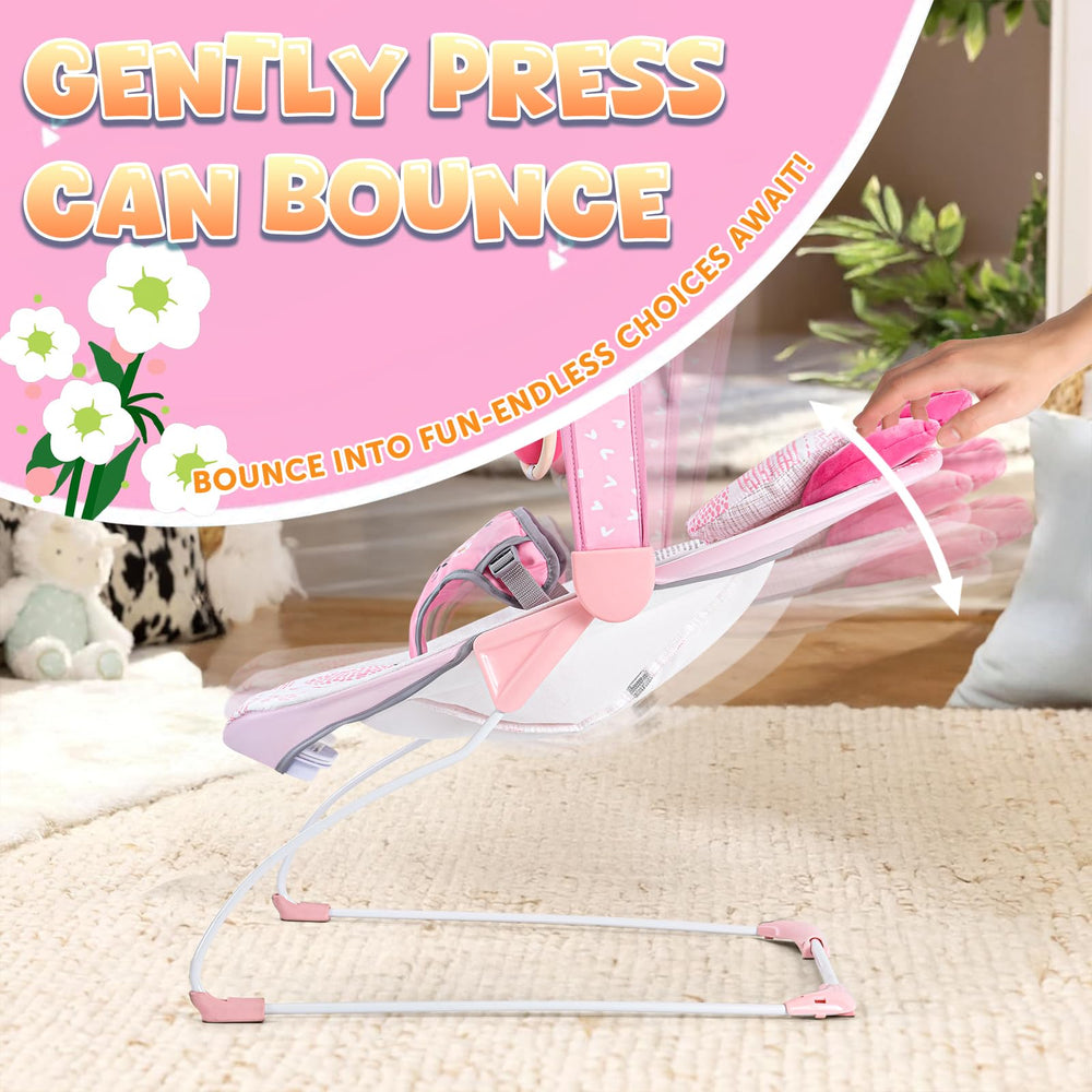 AskCat Baby Bouncer with vibration mode soothes little moments.