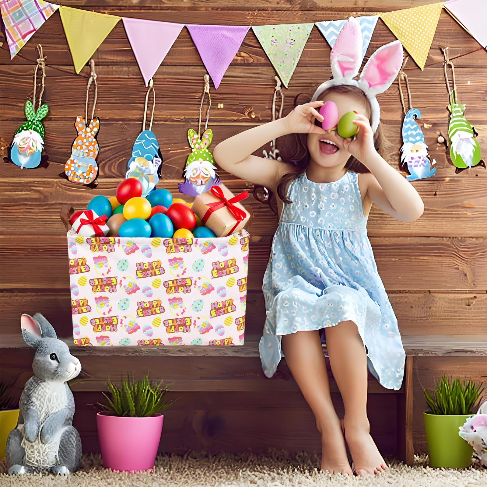 ASKETAM baby Easter basket ideal for kids' rooms and toys.