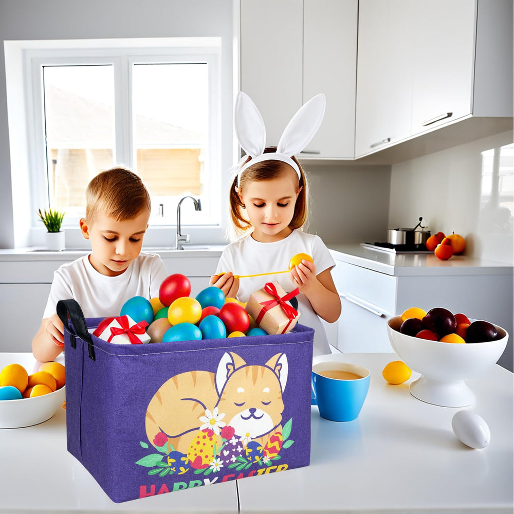 ASKETAM Cat Easter Basket large capacity holds bigger gifts and toys.