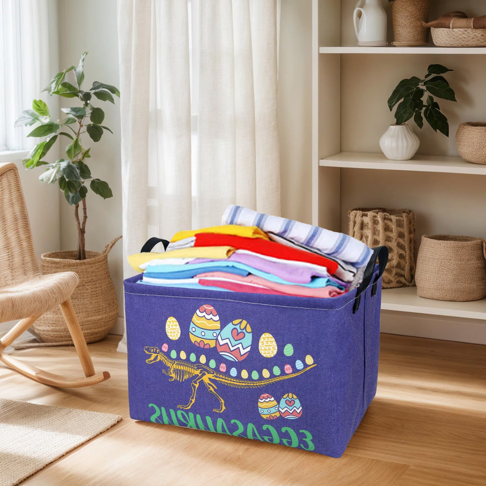 ASKETAM Dinosaur Easter Basket large capacity suitable for bigger gifts and toys.