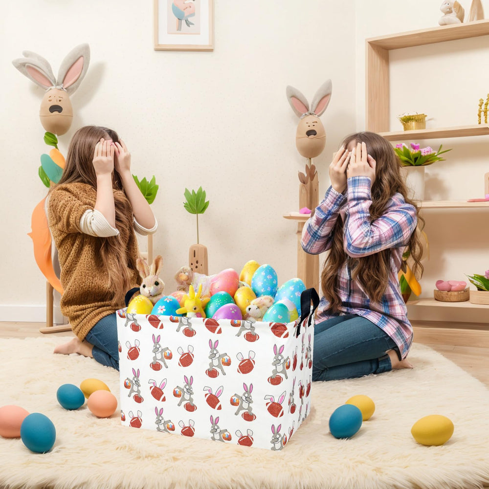 ASKETAM Easter basket arrival compressed but regains shape afterward.