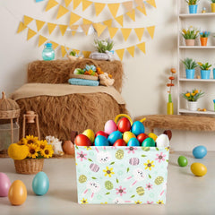 ASKETAM Easter basket cotton canvas closeup showing sturdy material and stitching.