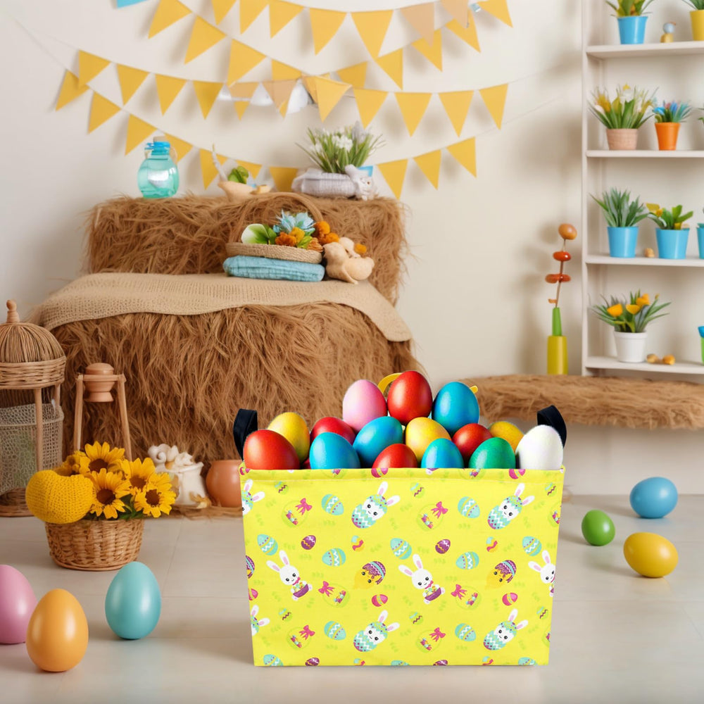 ASKETAM Easter basket cotton-canvas detail shows durable construction for frequent use.