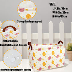 ASKETAM Easter basket golden brown color complements spring decor.