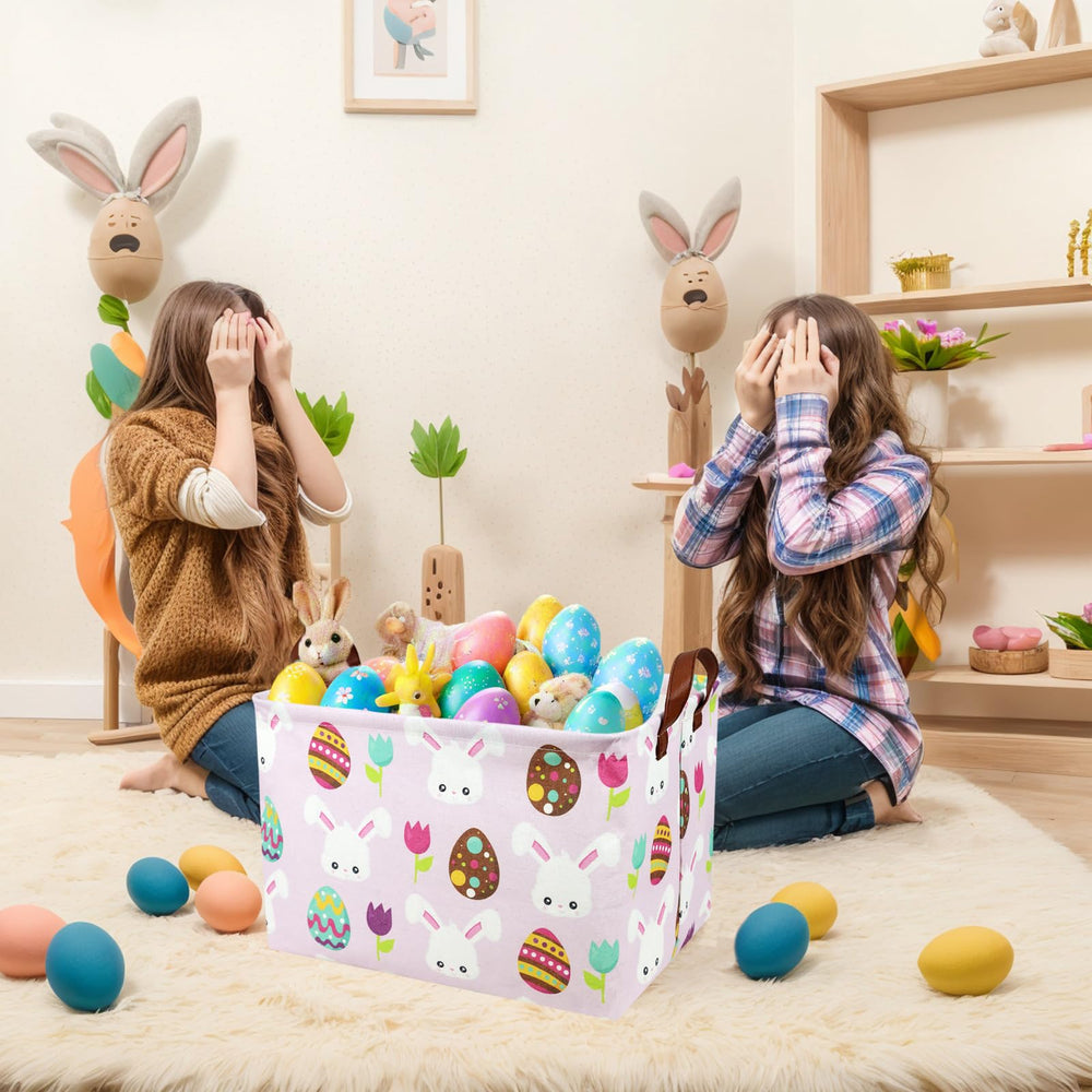 ASKETAM Easter basket demonstrates versatile storage for toys, books, and clothing