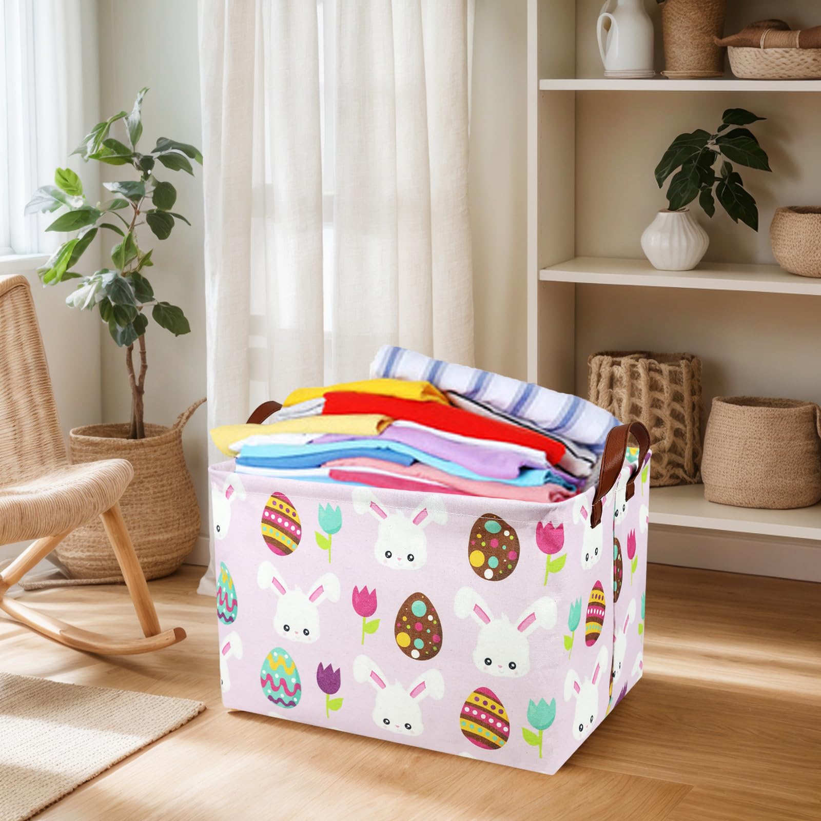 ASKETAM large pink Easter basket design suited for holidays and everyday organization
