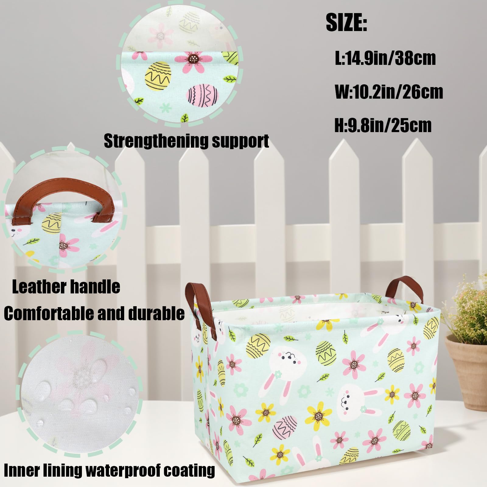 ASKETAM Easter basket in a living room setup for storage and decor.
