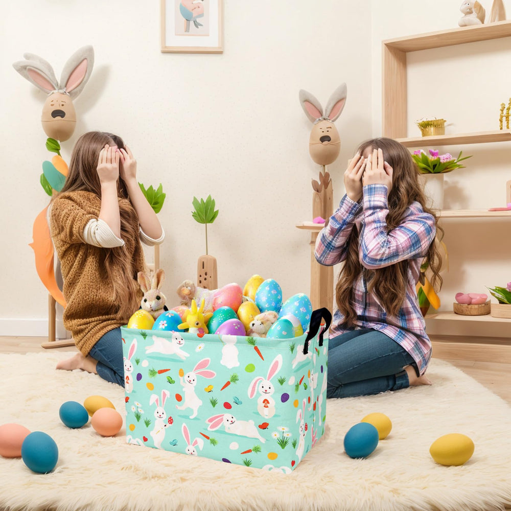 ASKETAM Easter basket wipe-clean care keeps color and texture intact.