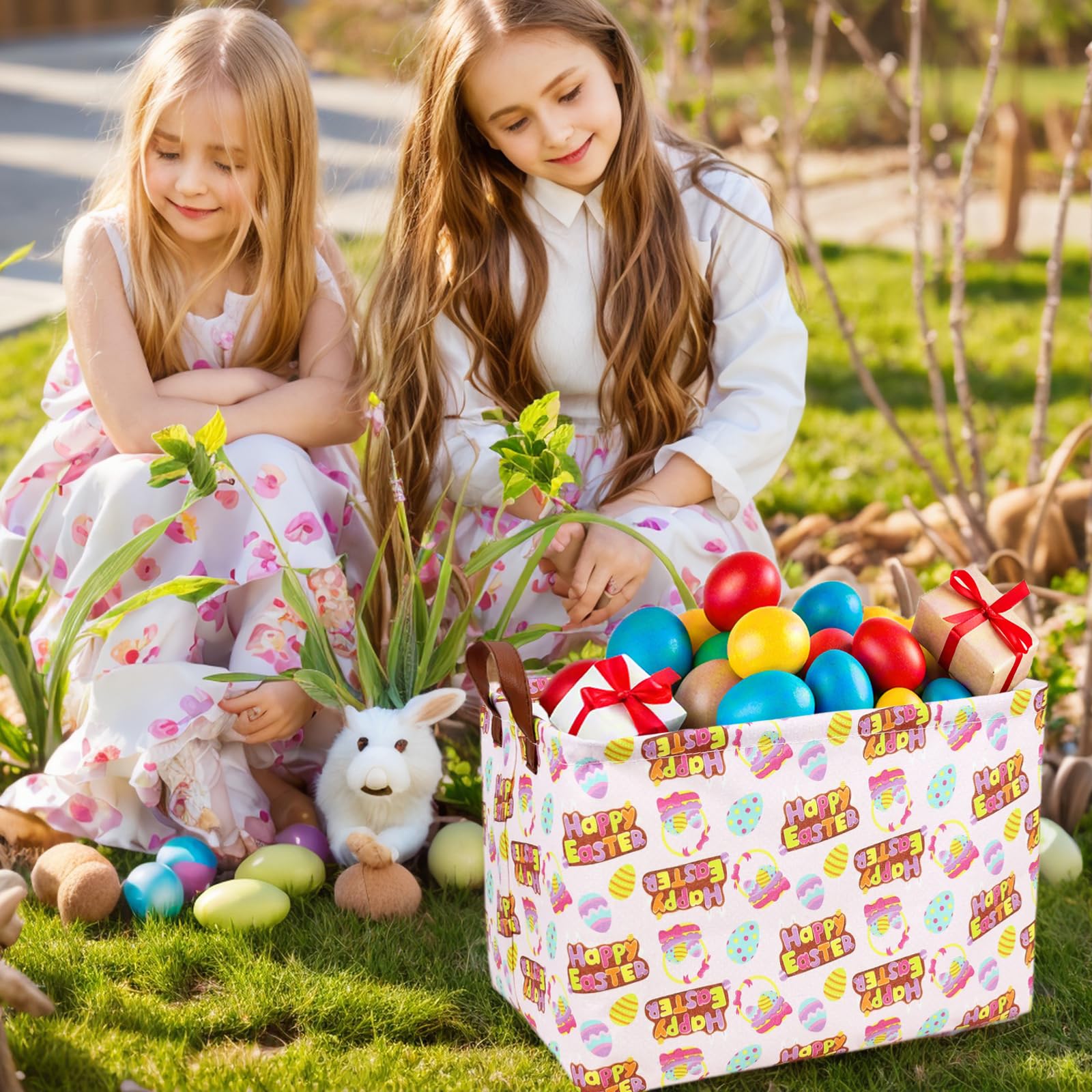 ASKETAM foldable Easter basket for compact storage and travel.