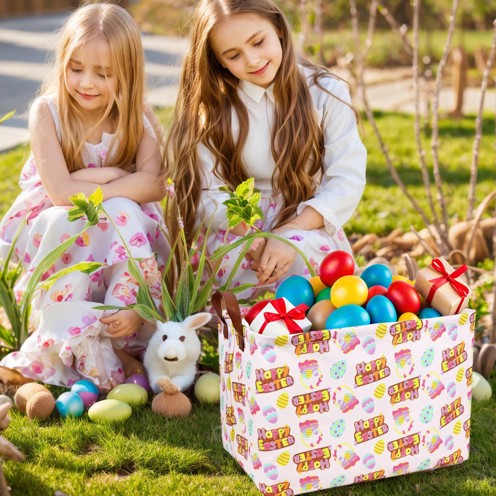 ASKETAM foldable Easter basket for compact storage and travel.