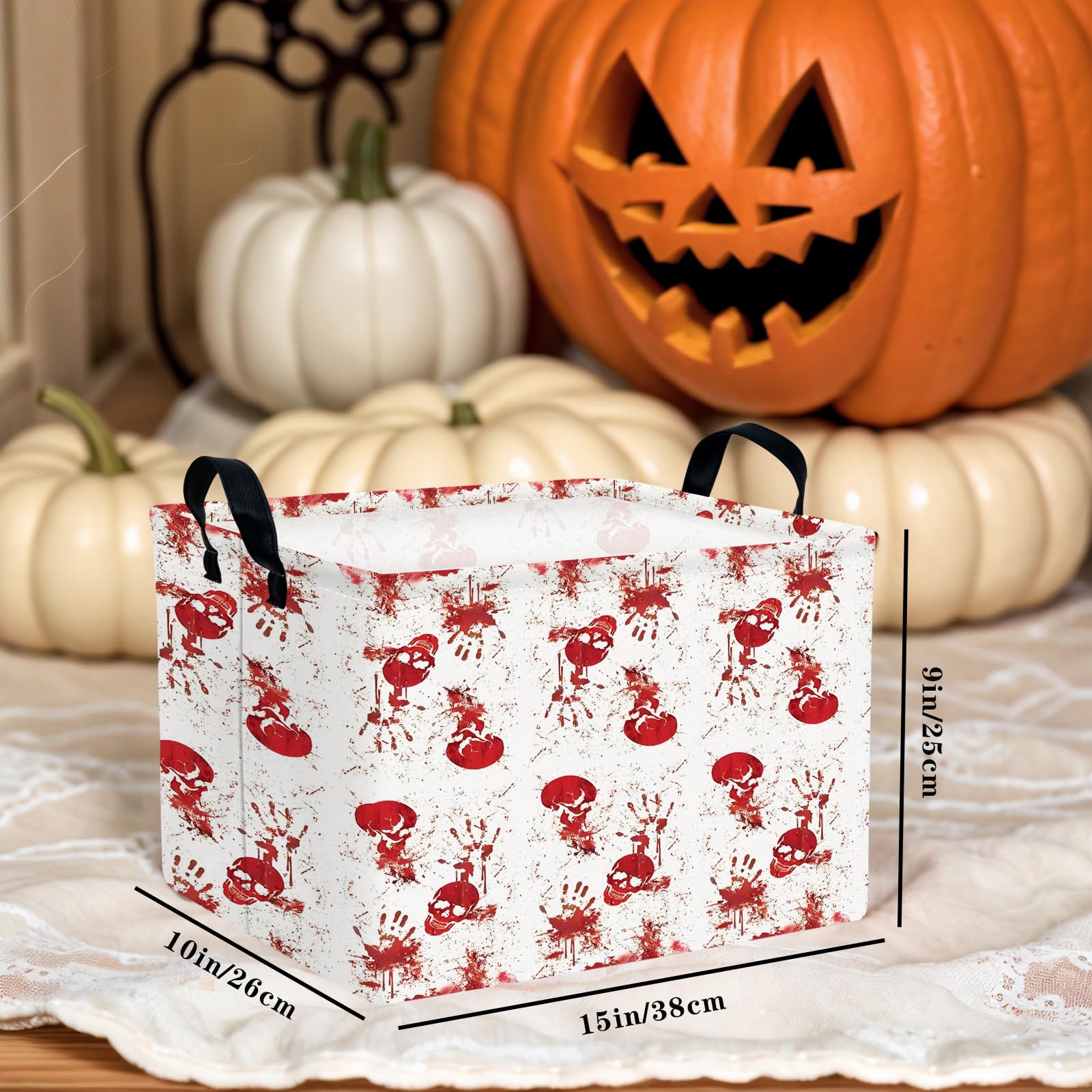 ASKETAM Halloween basket featuring bats and pumpkins for festive loot collection