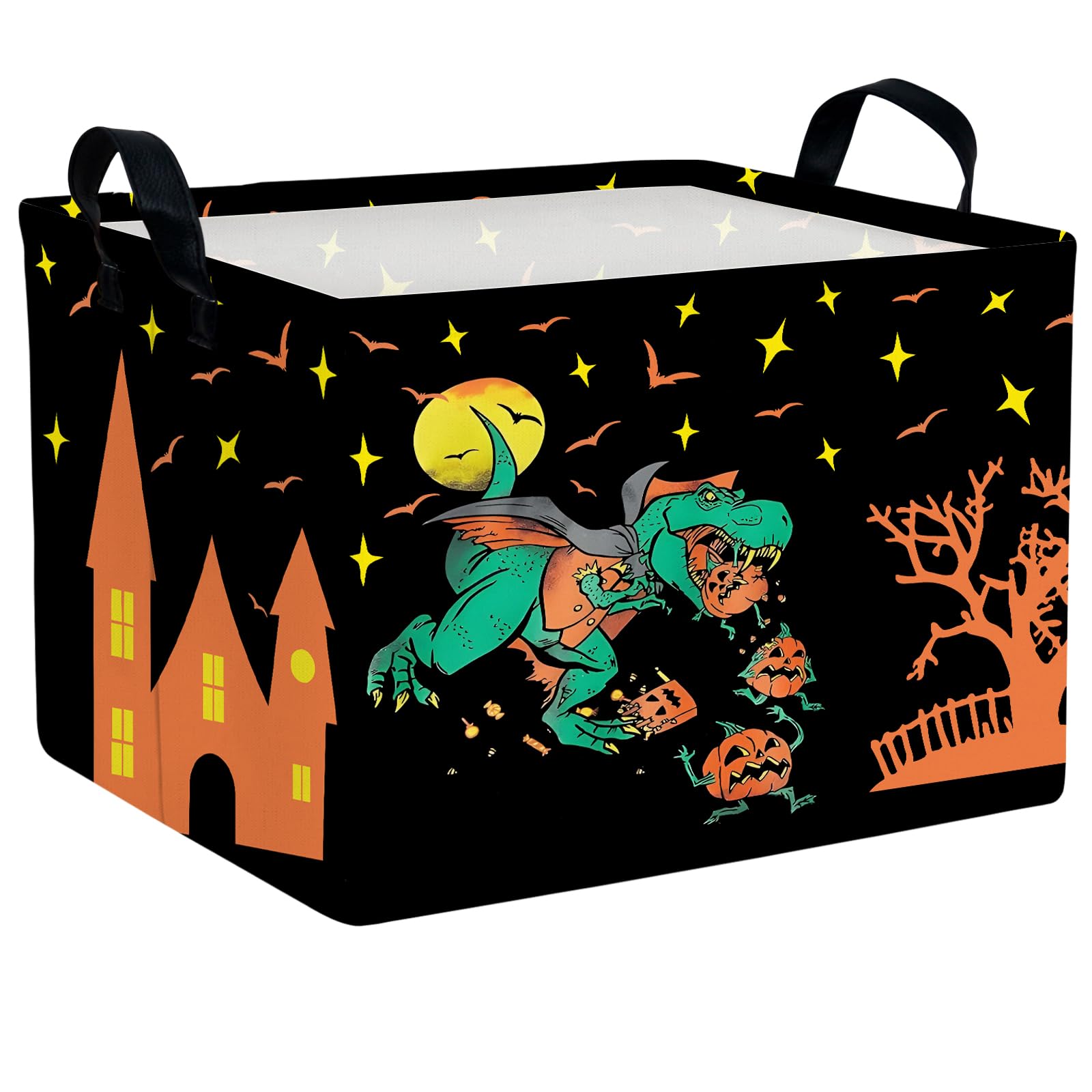 ASKETAM Halloween basket front view for easy candy collection during trick-or-treat