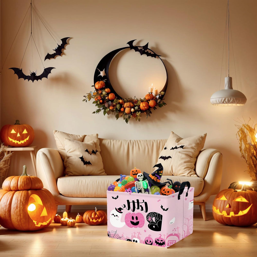 ASKETAM Halloween basket open top reveals roomy interior for treats