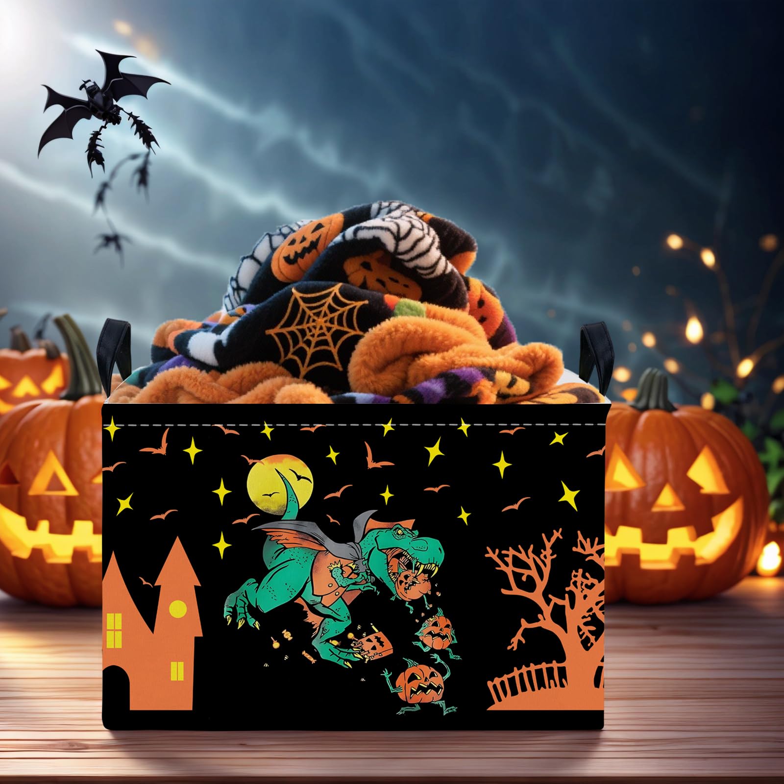 ASKETAM Halloween basket patterns showcase bats pumpkins and skulls for festive décor